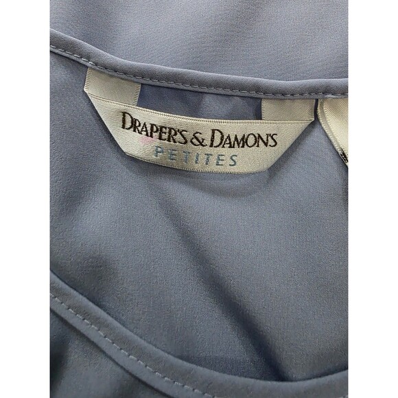 Draper's and Damons Women Sleeveless Tank Top Blue Size Petite Large - Picture 3 of 4